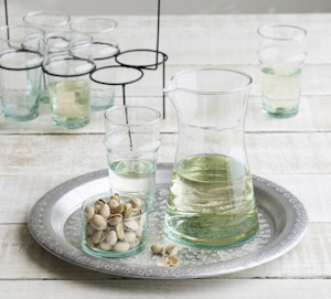 Homewares: Le Verre Beldi Carafe Flared Blue