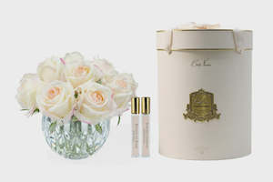 Thirteen Medium Rose Bouquet with Rose Petal & Charente Rose Scent - Pink Blush