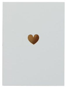 Homewares: Gold Heart Mini Card