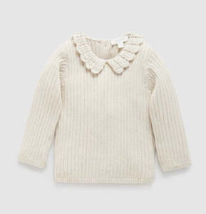 Purebaby Scalloped Collar Jumper