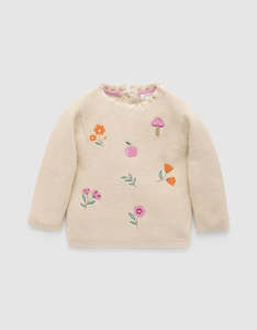 PureBaby Autumn Flower Jumper