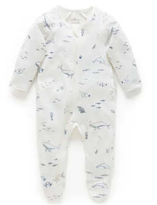 PureBaby Nautica Zip Growsuit