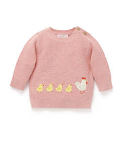 PureBaby Duck Jumper Pink Melange