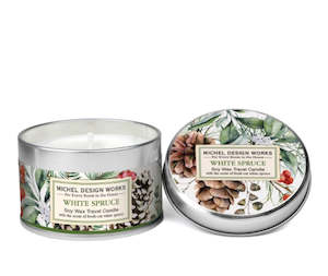 Michel Design Works White Spruce Travel Candle