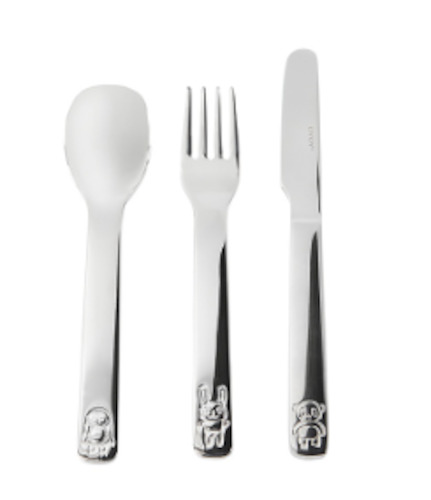 We Love Animals Silver Cutlery Set - Spoon, Fork, Knife