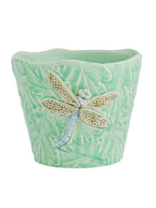 Homewares: Bordallo Pinheiro - Garden of Insects Vase- Dragonfly