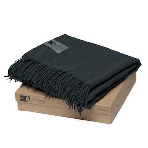 Charcoal Merino Blanket