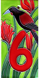 Wildside Gifts - Ceramic House Number Tile (6)