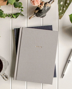 Write. Lined Journal. Grey