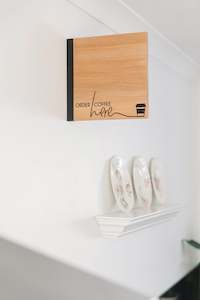 Order Coffee Here - Recycled Rimu Sign