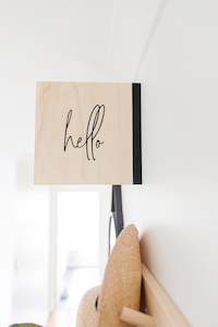 Cabinet making, joinery: Hello/Goodbye Sign