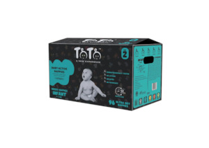 Toto Premium Nappies For Infant - Size 2 - 96 Nappies - 4 To 8kg