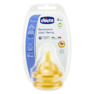 Aids Accessories: Chicco Well-Being Latex Teat 4m+ - 2 Pack