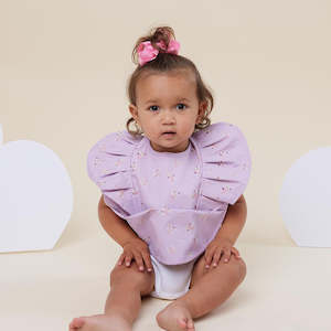 Baby Wearing: LILAC BLOOM FRILL Snuggle Honey Bib