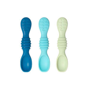 Bumkins: Bumkins Silicone Spoon 3pk - Gumdrop - Blue