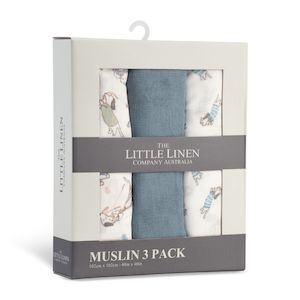 LITTLE LINEN MUSLIN WRAP 3PK - BARKLIFE DOG