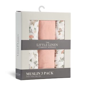 The Little Linen Company: LITTLE LINEN MUSLIN WRAP 3PK - HARVEST BUNNY