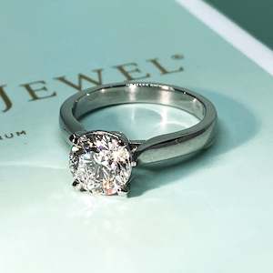 Jewellery manufacturing: Diamond Solitaire Platinum Ring