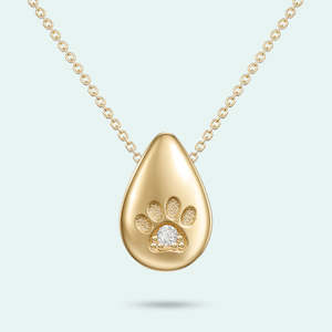 Ashes Pendant - The Paw Print Love Drop