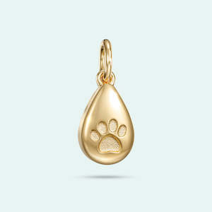 Jewellery manufacturing: Ashes Charm - The Paw Print Love Drop