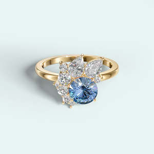 Jewellery manufacturing: The Estrella Ring - Diamonds + Sapphire