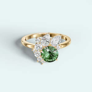 Jewellery manufacturing: The Estrella Ring - Diamonds + Emerald