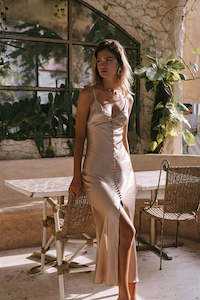 Womenswear: La Lune Bias Slip in Gold