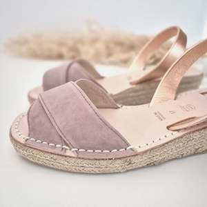 MINI ESPADRILLE PEEP TOE MOCHA