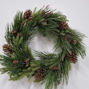 Flower: Pinecone Mixed Wreath 60cm