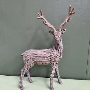 Rattan Look Standing Deer