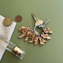 Mama Bear Personalised Key Ring