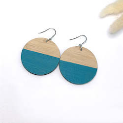 Splice Teal Dangly Earrings