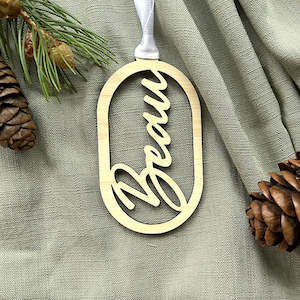 Oval Script Decoration