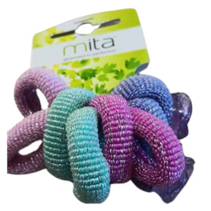 Hair Accessory: Mita Hair Ties Multi Colours (8 Pk)