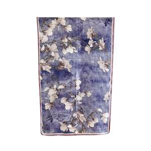 Clothing: Night Garden Magnolia Pure Mulberry Silk Extra Large Long Scarf