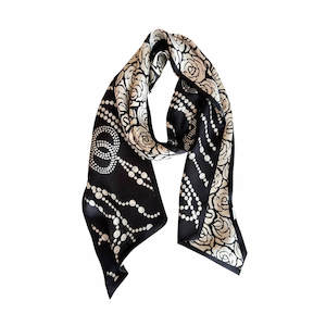 Pearls & Petals Pure Mulberry Silk Long Scarf