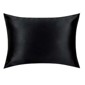 Black Silk Pillowcase - King - Zip Closure