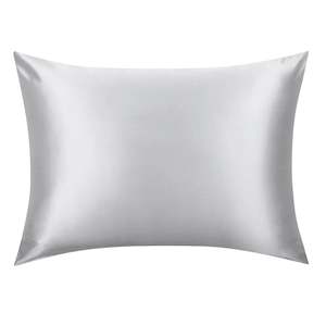 Clothing: Silver Silk Pillowcase - King - Zip Closure