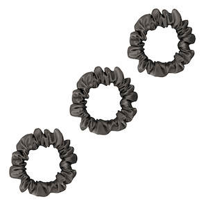 Clothing: 3 Pack Premium Small Mulberry Silk Scrunchies - Grey