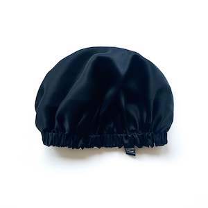 Classic Double Layer Adjustable Women Mulberry Silk Hair Hair Wrap Bonnet -Black