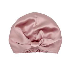 Clothing: Premium Mulberry Silk Sleep Cap Women's Silk Sleep Turban Hair Wrap Bonnet - Pink -One Size Fits Most