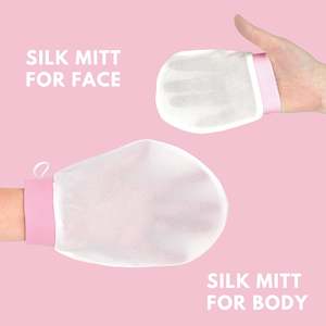 100% Silk Exfoliating Body Glove + Face Mitt. TikTok Famous Silk Exfoliating Mitt NZ