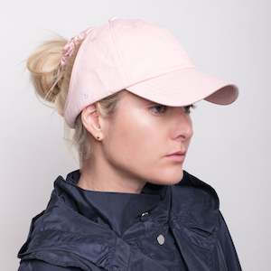 Clothing: Silk-lined Baseball Cap With Open Back For Curly Hairs & Pony Tails - Lemonade Pink