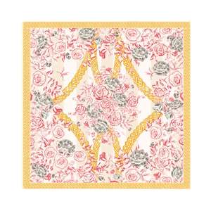 Clothing: Flower Serenity Pure Mulberry Silk Scarf Bandana