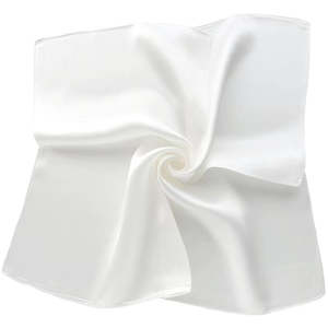 Clothing: Timeless Ivory Pure Mulberry Silk Scarf Bandana