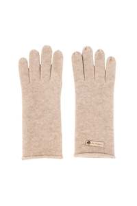 Cashmere Fine Knit Gloves - Cream