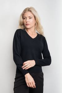 Signature Metro Cashmere Rib V-Neck Sweater