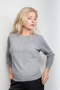 Classic Ribbed Cashmere Crewneck Sweater