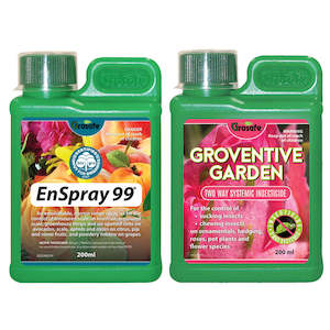 Plant, garden: Grosafe Pest Pack - Groventive and Enspray 99 - for Mealybugs, Mites, Scale, Thrips, Aphids