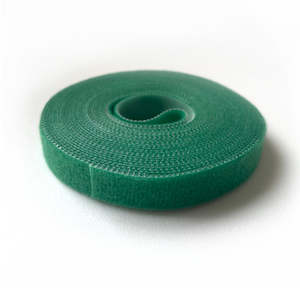 Plant, garden: Plant Velcro - 1.5cm wide x 5 to 10 metre roll - GREEN